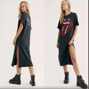 Daydreamer x Free People Rolling Stones T Shirt Dress